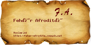Fehér Afrodité névjegykártya