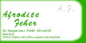 afrodite feher business card